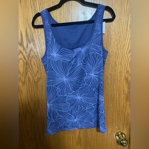 Purple tank floral print